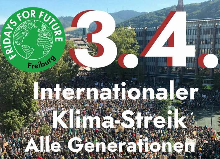 Fridays for Future Demonstration in Freiburg am 3. April 2020
